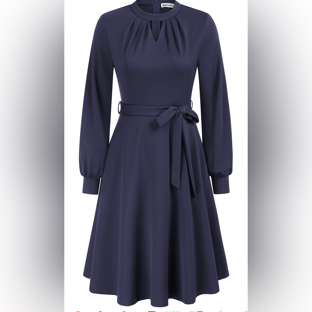 Swing dress. Burgundy is XL; Blue XXL